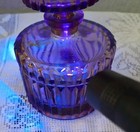 Vintage Neodymium Alexandrite Glass Perfume Bottle Art Deco West Germany Irice