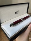 Montblanc Jfk 2025 Red Rollerball Pen 163     Burgundy Limited Edition     Gift Box