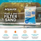 Aqua Joe Premium Pool   Spa Filter Sand For Swimming Pools  50 Lb  Fltsand50