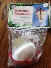 Walco Holiday Satin Teardrop White Red Vtg Sequin Bead Christmas Ornament Kit