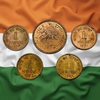 Lot Of 5 India  1  Pice    4  Naya Paisa Coins - 1950s   60s - Combined Ship