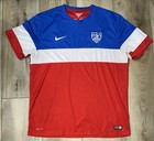 Nike Us Soccer Usmnt 2014 Jersey Fifa World Cup Away Bomb Pop Usa Size Xl