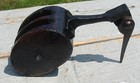 Vtg Antique Old Wooden Cast Iron Wood Barn Pulley Double Block   Tackle
