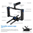 Neewer Upgraded Aluminum Alloy Camera Video Cage Film Making Kit  Black blue