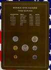 Coin Sets Of All Nations El Salvador W card 1974-1984 Unc 3 Cent 1974 3   1977