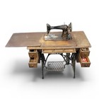 Antique Singer Treadle Sewing Machine And Table W  Organizers - Local Pickup