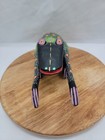 Mexican Folk Art Handcarved Hand-painted Multicolored Frog Alebrije Unsigned 4x9