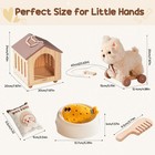Robud Pull Dog Toy For Toddlers Wooden Pretend Play Toy Set Boys   Girls Gift