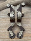 Wes Griffin  griff  Marked Silver Engraved Overlaid    bull    Pattern Spurs