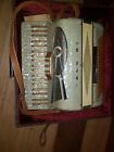 Vintage 6181 Maggini Accordian Mother Of Pearl And Sparkly Gold 31 Keys 120 Bass