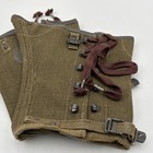 Vtg Italian Military Surplus Gaiters Canvas Hiking Boot Leg Outerwear Army