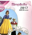 Simplicity Pattern 2817 Disney Princess Snow White Cinderella Girl Sz 3-6 Uncut