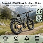 1500w Peak Electric Mountain Bike 26  4 Fat Tires Lcd 7 Speed 5 Ride Modes Tuv Ul