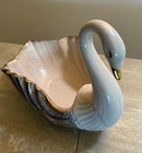 Vintage Pink   Gold Swan  Hollywood Regency Mcm  10 5  X 8   Euc 