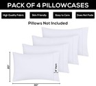 4 Pk Queen Sz Pillowcases 20x30 Microfiber Brushed Extra Soft X0033axdjp