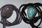 Southwestern 5 Fashion Costume Leather Stone Bolo Ties Lot Tt14