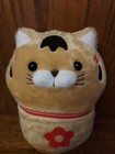 Amuse Ninja Cat Series Hige Manjyu Kokeshi Ginger 8  Plush Red Flower 