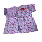 American Girl Doll Hospital Gown Purple Floral Print Robe Retired Authentic