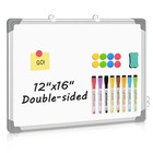 Double-sided Dry Erase Board 16 x12  - Magnetic Wall Whiteboard For Home  Office