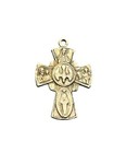 Catholic 5 Way Silver Religious Cross Pendant For Necklace Vintage Jesus 