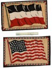 Lot Of 5 Diff - C1914 Flannel Flag Vintage B7-1 Tobacco Insert Cigarette Felt