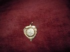 Vintage Gold Tone Avon Leaf Pearl Solid Perfume Compact Jewelry Brooch Pin