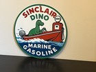 Hi Gloss Sinclair Marine Gasoline   Vintage  Style Metal Sign
