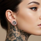 Cooear Screw Back Stainless Steel Tunnels And Plugs  Geometric Lines With Cry   