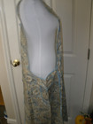 Vintage Full Apron Blue   White Design Euc  su22 