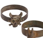 4 Pcs Devil Satan Evil Skull Bone Lucifer Mephistopheles Horns Ring Viking Ww1
