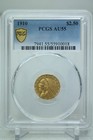 1910  2 5 Indian Head Gold Quarter Eagle  Pcgs Au 55  0018