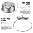 2 Pack Bird Cage Food Water Dispenser Parrot Food Dish Bird Feeder Cup For5041