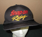 Lot Of 3 Vintage Snap On Racing Embroidered Black Hat Ball Cap Nos