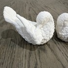 Vintage Italian Carved White Alabaster Dove Figurines Alabaster White Doves