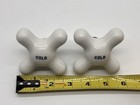 2 Antique Vintage Porcelain Cross Cold Handle Sink   Tub Bathroom Faucet Knob
