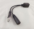 Power Over Ethernet Passive Poe Adapter Rj45 Injector  Splitter Cable Kit Black
