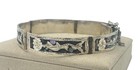 Sterling Silver 925 Gm-10 Mexico Abalone Shell Inlay Panel Bracelet 7 