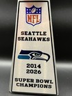 15  Seattle Seahawks Super Bowl Trophy Lombardi Style  Silver Tone Hvy Resin
