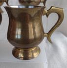 Vintage Set Of 4 Enesco Solid Brass Mugs   Tankards