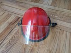 Mfg 1997  Bullard Fx Series Red Firedome Helmet W  Visor   Neck Firefighting