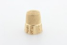 Vintage Estate 14k Yellow Gold Early 1900 s Textured Engraved Sewing Thimble 