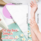 24 Inch Extra Large Piping Bags  200 Pcs Clear Disposable Icing Bags  Thickened