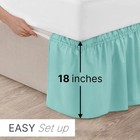 Nwt   Wrap Around Spa Blue Pleated Queen Size Adjustable Dust Ruffle Bed Skirt