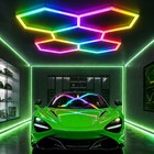 5 Grid Rgb Hexagon Garage Lights System Honeycomb Hex Led Light For Garage Gym