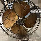 Antique Emerson Electric 6250-k Brass Blade Oscillating Desk Fan Untested