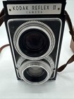 Kodak Reflex Ii 2-1 4 X 2-1 4 With Leather Field Case  Untested  Vintage