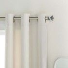 Faceted 3 4  Single Curtain Rod  30-84   Brushed Nickel