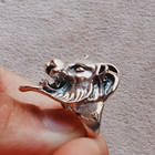 Extremely Rare Ancient Ring Silver Roman Lion Symbol Old Authentic Artifact