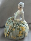 Antique Porcelain Flapper Girl Pin Cushion