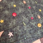 Handmade Wall Hanging Lap Quilt Embellished Button Christmas Tree 35 5  X 42 